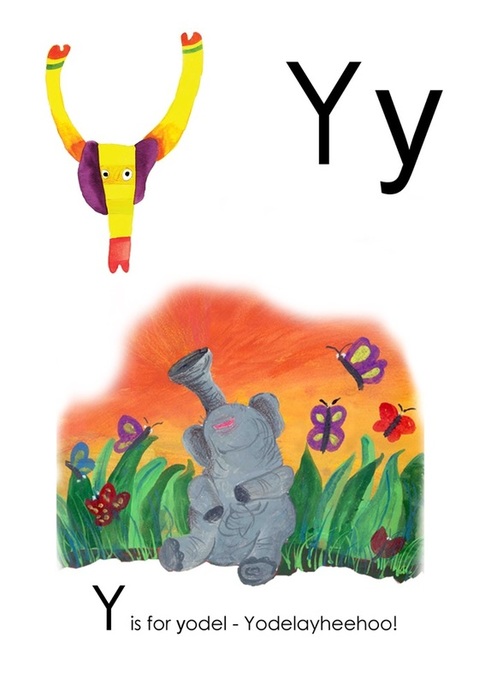 Y is for Yodel - Yusof Gajah's ABC, an alphabet book illustrated by Yusof Gajah, published by Oyez!Books